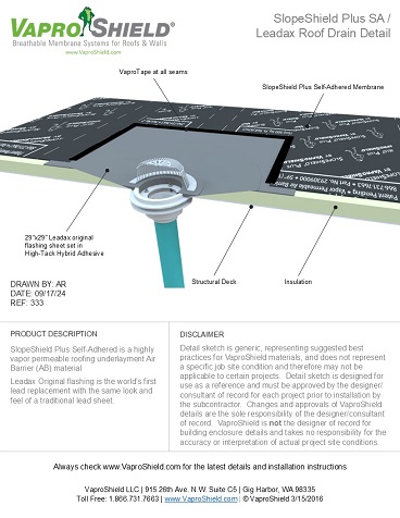 Roof Drain Detail