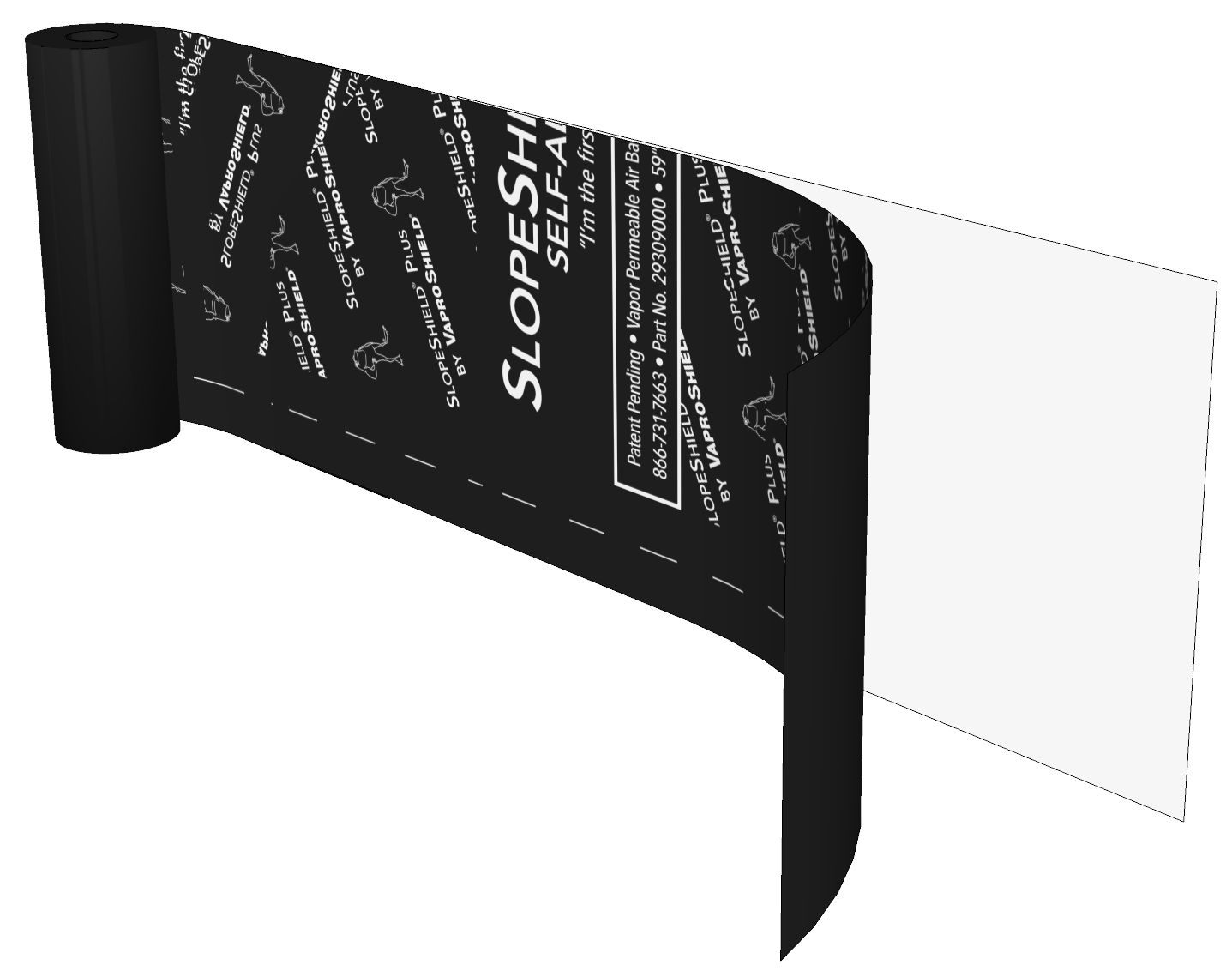 slope flashing roll