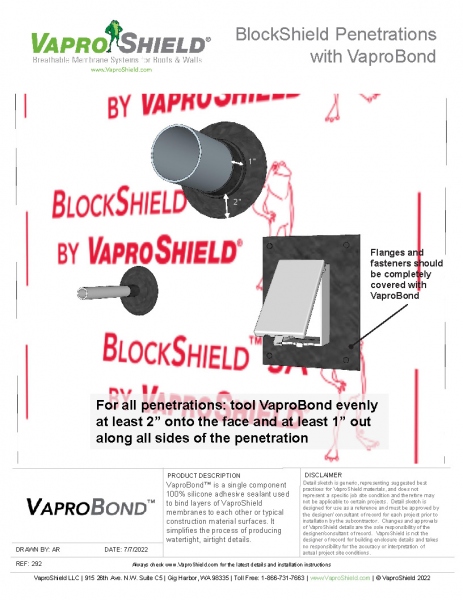 BlockShield SA Penetrations with VaproBond
