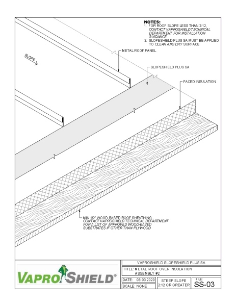 Steep Slope Metal Roof Over Insulation Assembly 2