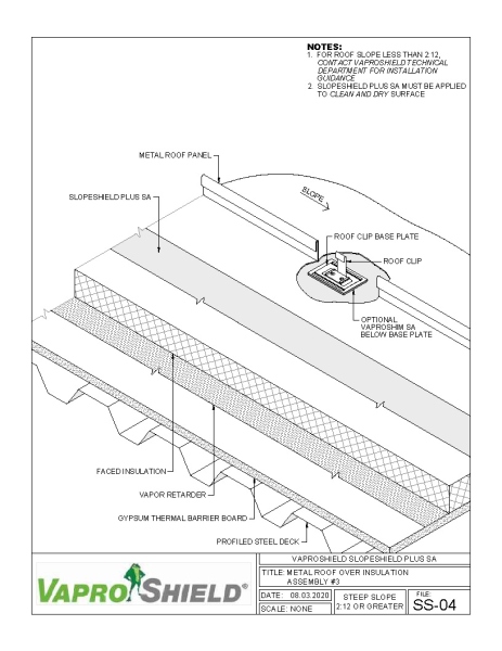 Steep Slope Metal Roof Over Insulation Assembly 3