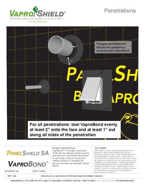 PanelShield SA Penetrations with VaproBond