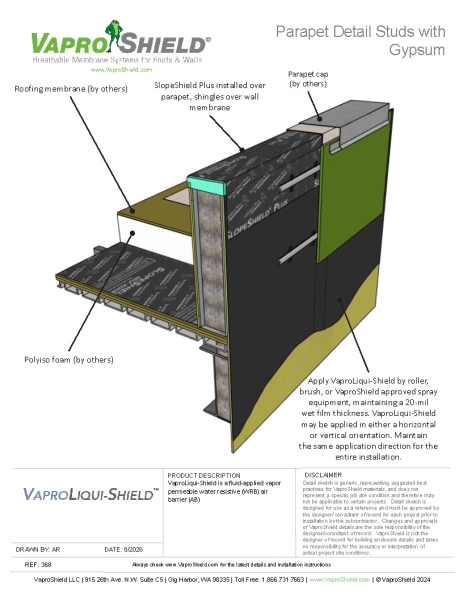 VaproLiquiShield Parapet Gypsum