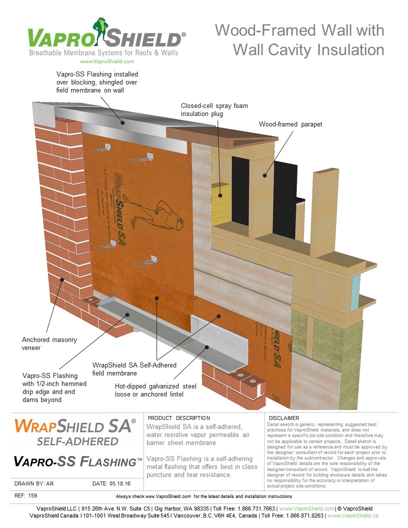 Wood-Framed Wall with Wall Cavity Insulation